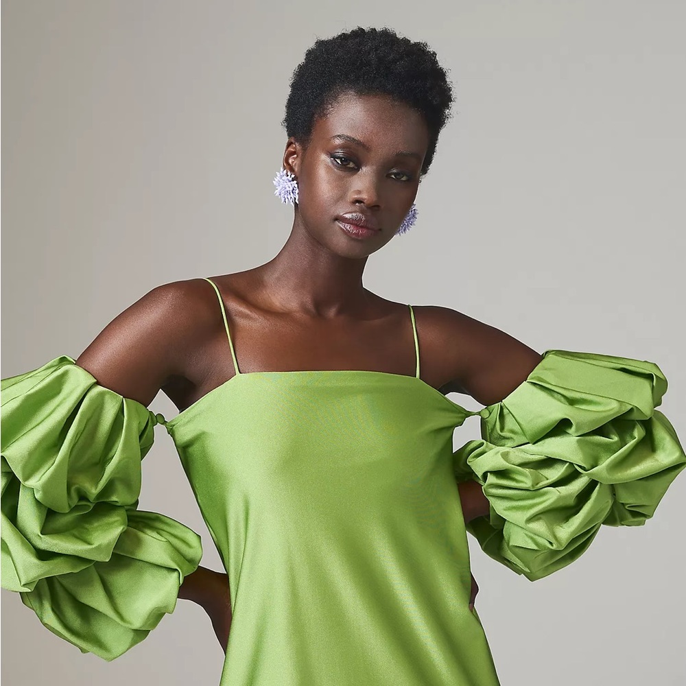 Eugenia Fernández Convertible-Sleeve Slip Dress NWT - Picture 3 of 5